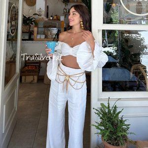 BLOGGER'S FAVE! Zara Metallic Belt NWT